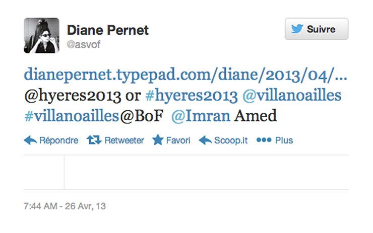 tweet-diane-pernet