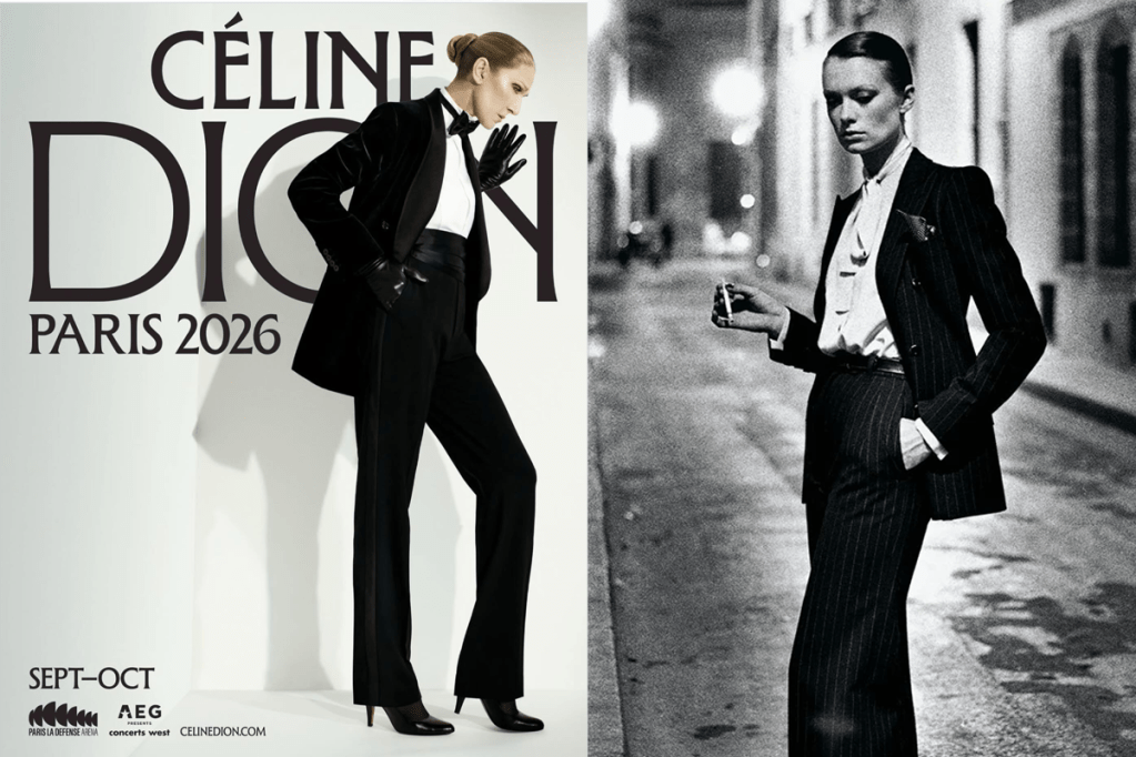 CÉLINE DION AND FASHION: WHEN THE CONCERT POSTER BECOMES A FASHION&nbsp;IMAGE